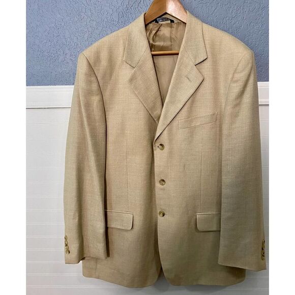Vito Rufolo Men's Tan Button Down Blazer - Picture 11 of 12